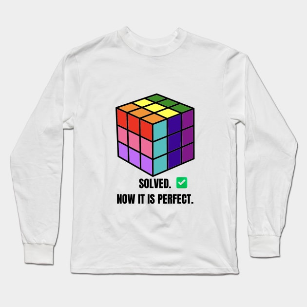 Pride colors cube perfectly solved Long Sleeve T-Shirt by Artpassion